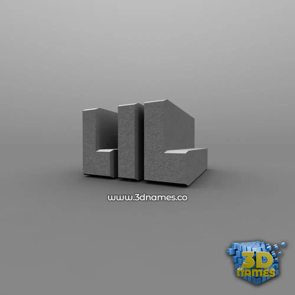 lil in Solid Grey style - 3D name wallpaper