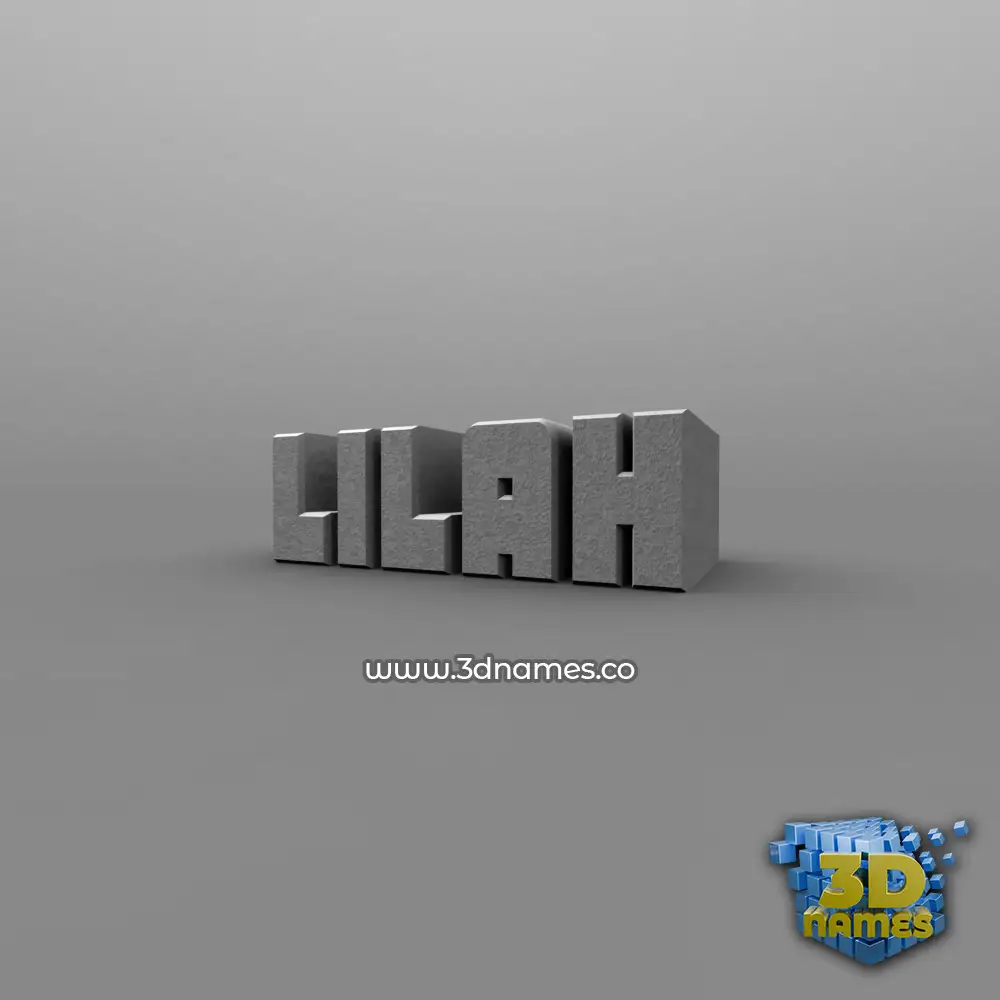 lilah in Solid Grey style - 3D name wallpaper
