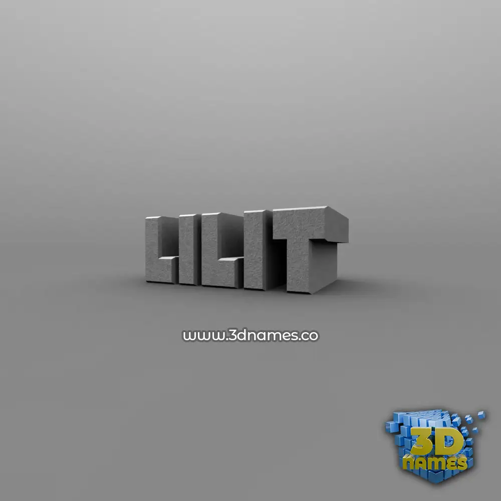 lilit in Solid Grey style - 3D name wallpaper