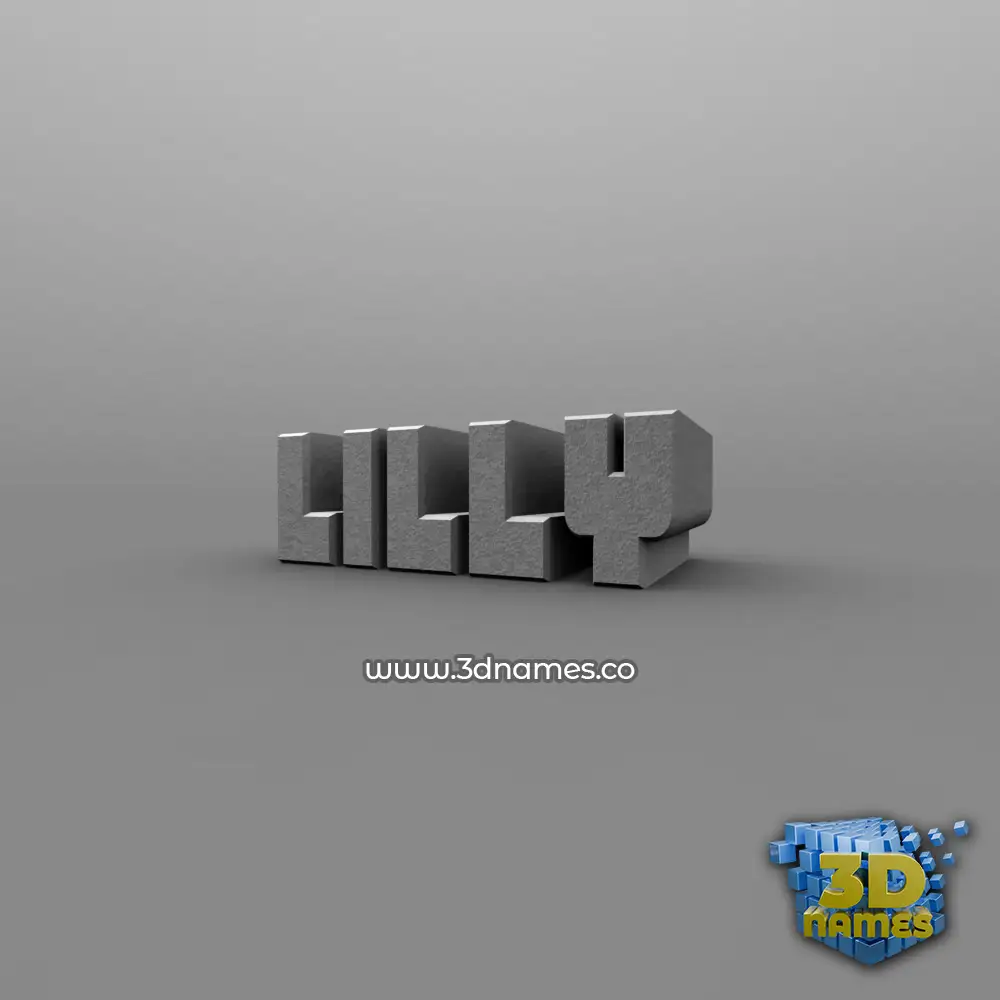 lilly in Solid Grey style - 3D name wallpaper