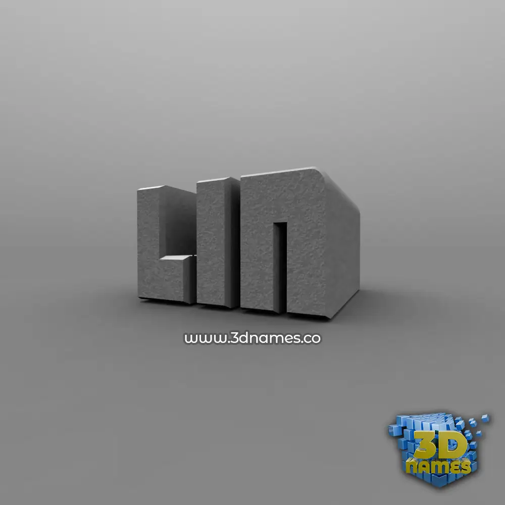 lin in Solid Grey style - 3D name wallpaper