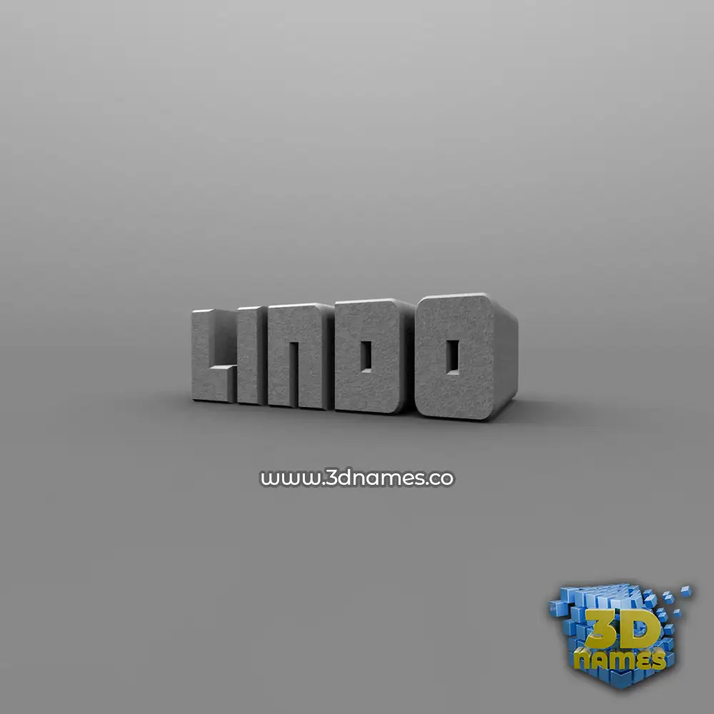 lindo in Solid Grey style - 3D name wallpaper