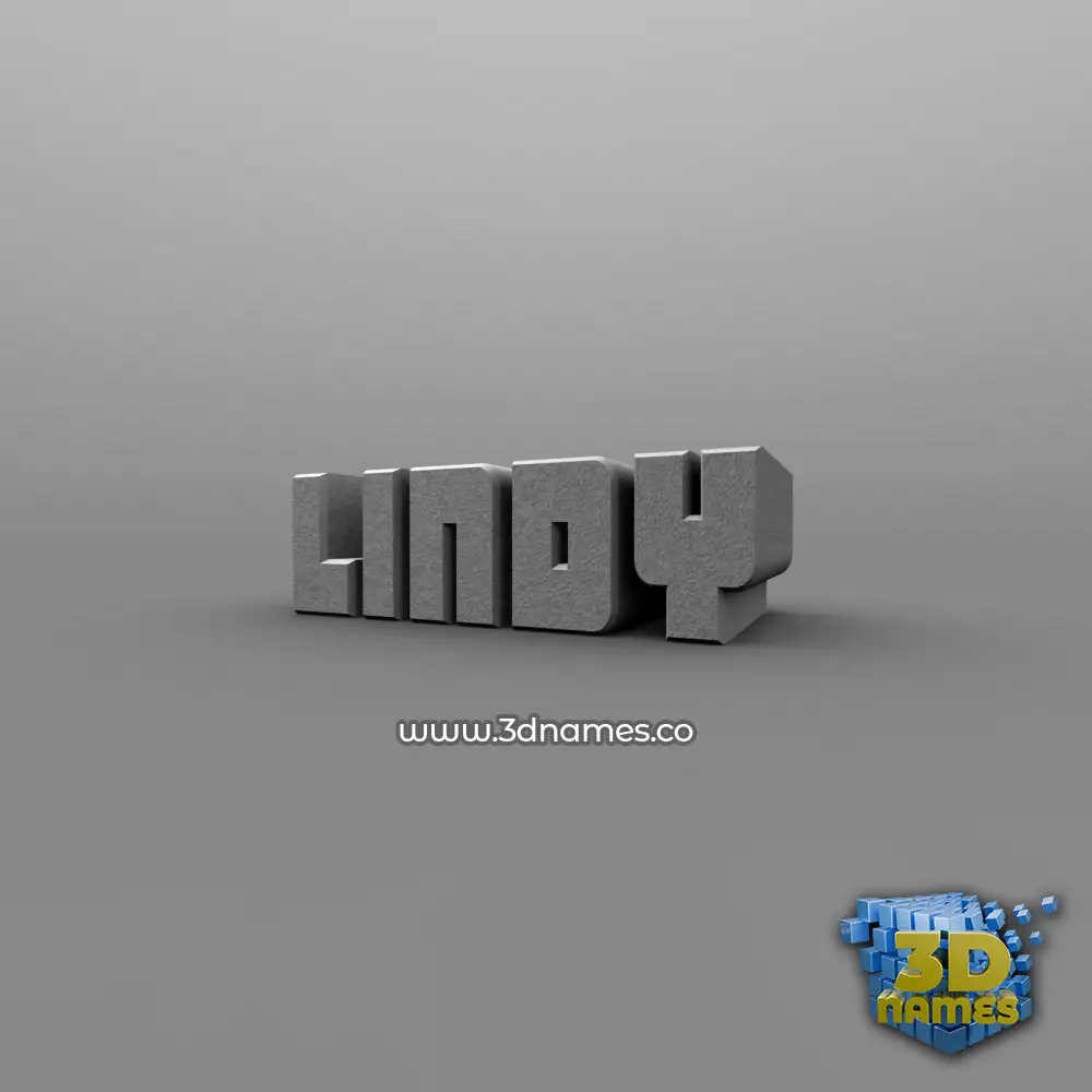 lindy in Solid Grey style - 3D name wallpaper