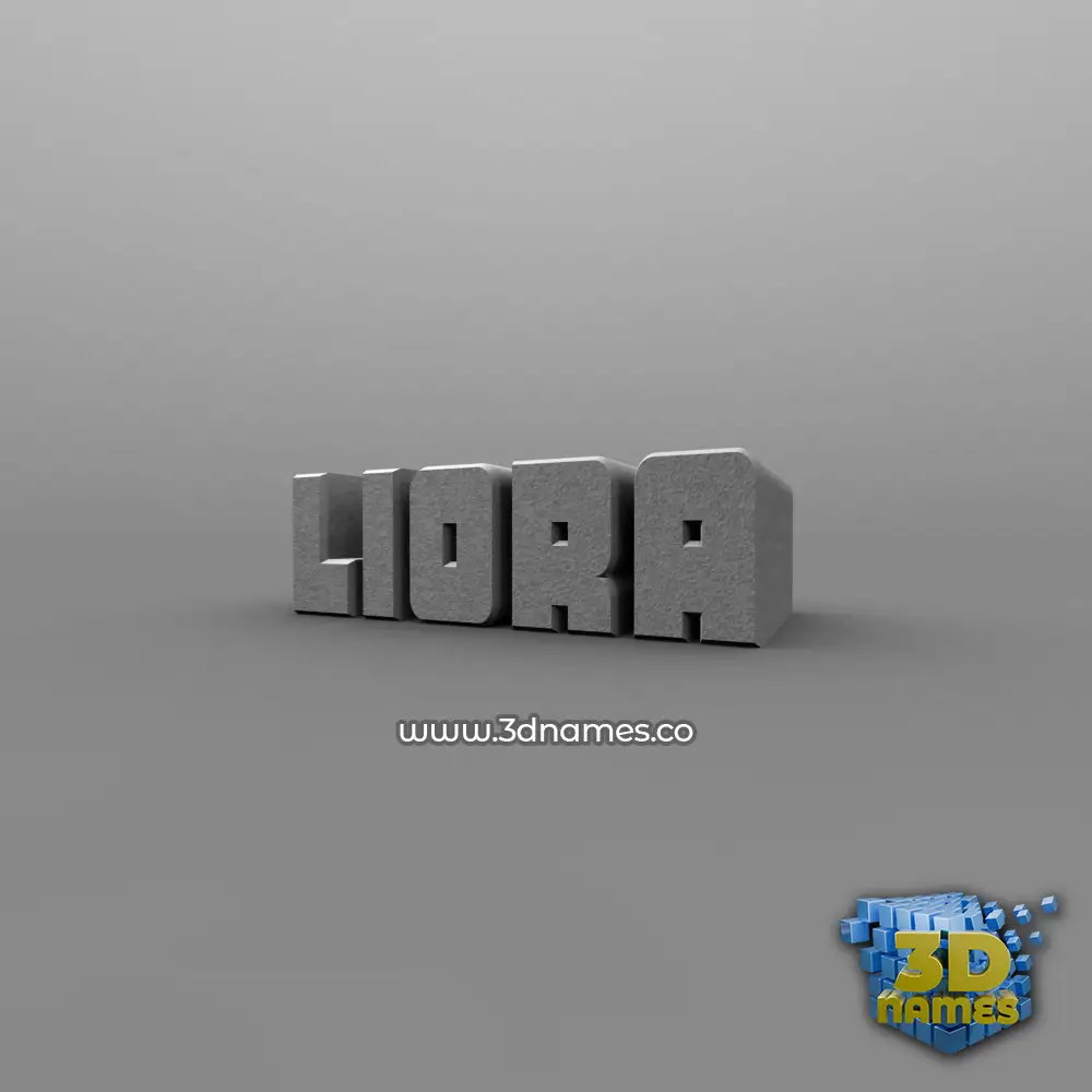 liora in Solid Grey style - 3D name wallpaper