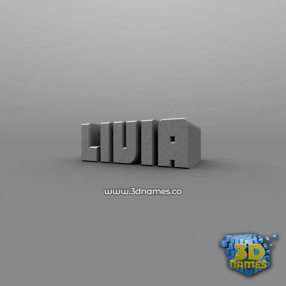 livia in Solid Grey style - 3D name wallpaper