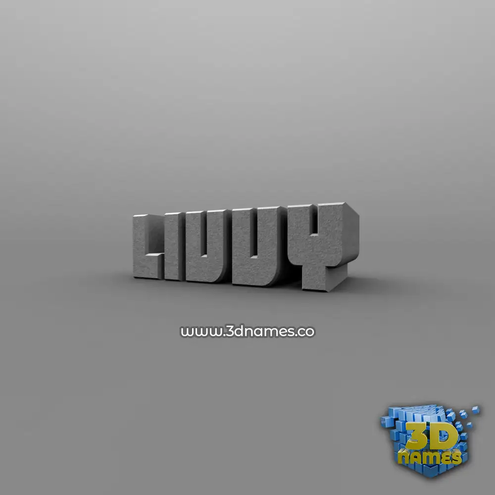 livvy in Solid Grey style - 3D name wallpaper