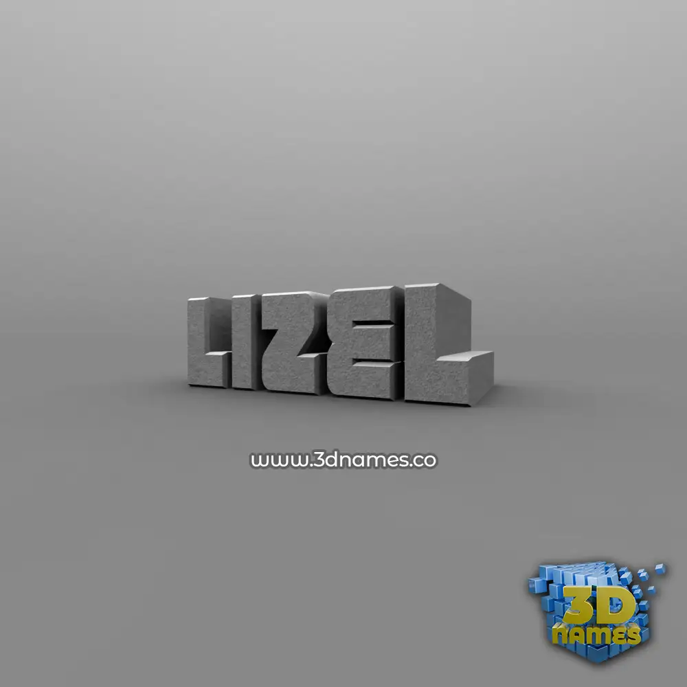 lizel in Solid Grey style - 3D name wallpaper