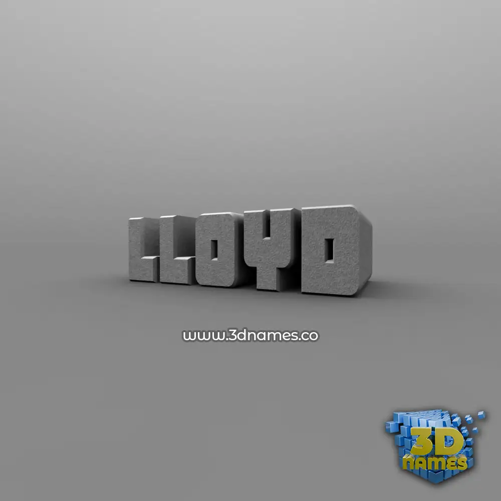lloyd in Solid Grey style - 3D name wallpaper