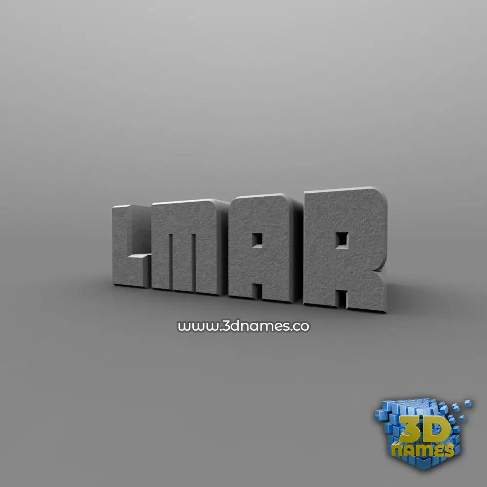 lmar in Solid Grey style - 3D name wallpaper