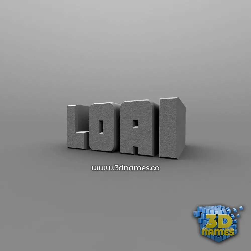 loai in Solid Grey style - 3D name wallpaper