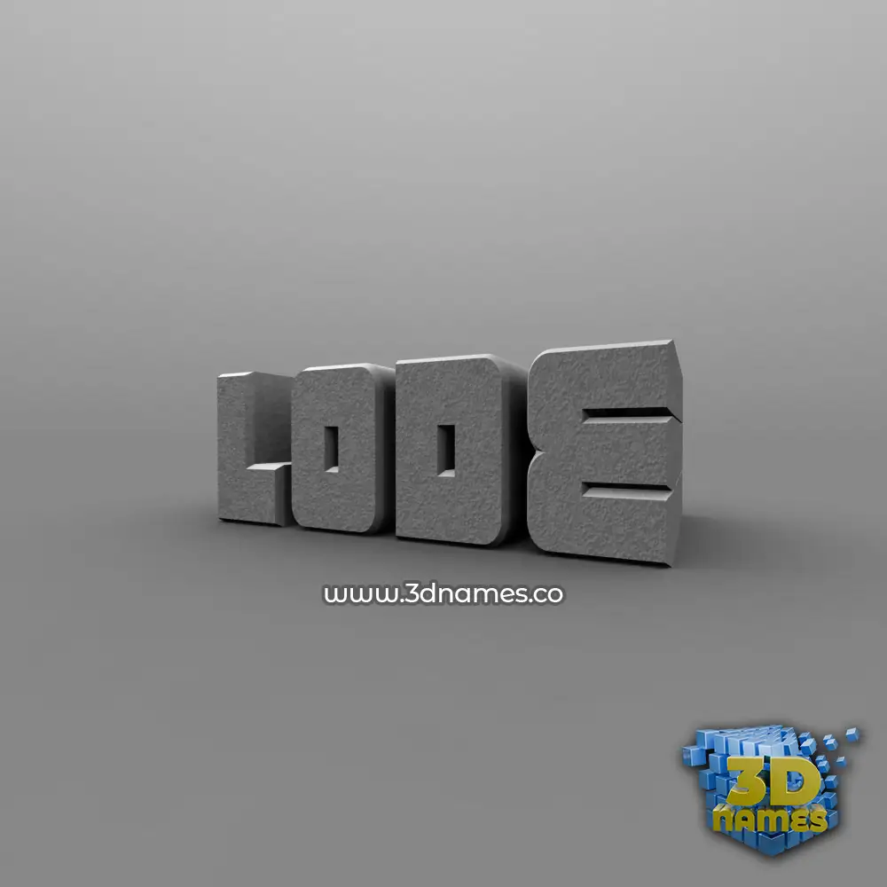 lode in Solid Grey style - 3D name wallpaper