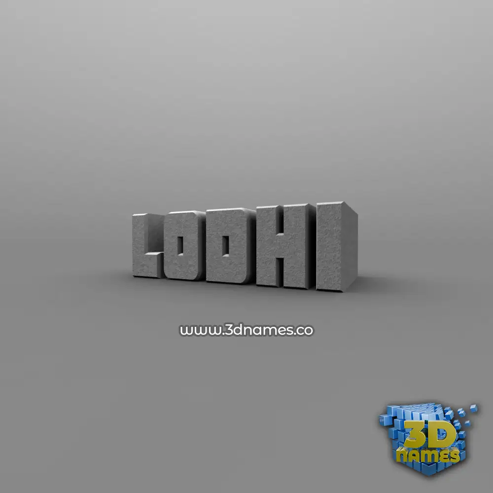 lodhi in Solid Grey style - 3D name wallpaper