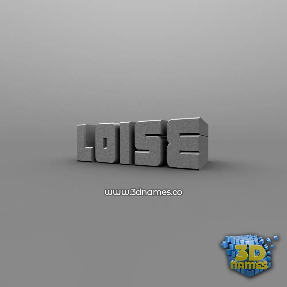 loise in Solid Grey style - 3D name wallpaper