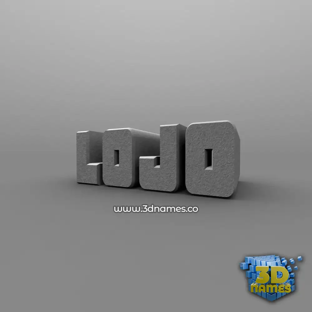 lojo in Solid Grey style - 3D name wallpaper