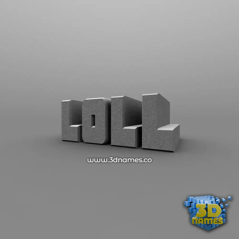 loll in Solid Grey style - 3D name wallpaper