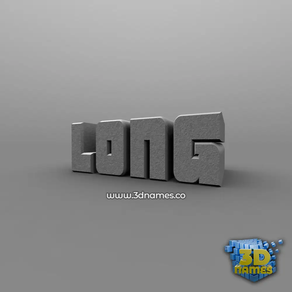 long in Solid Grey style - 3D name wallpaper