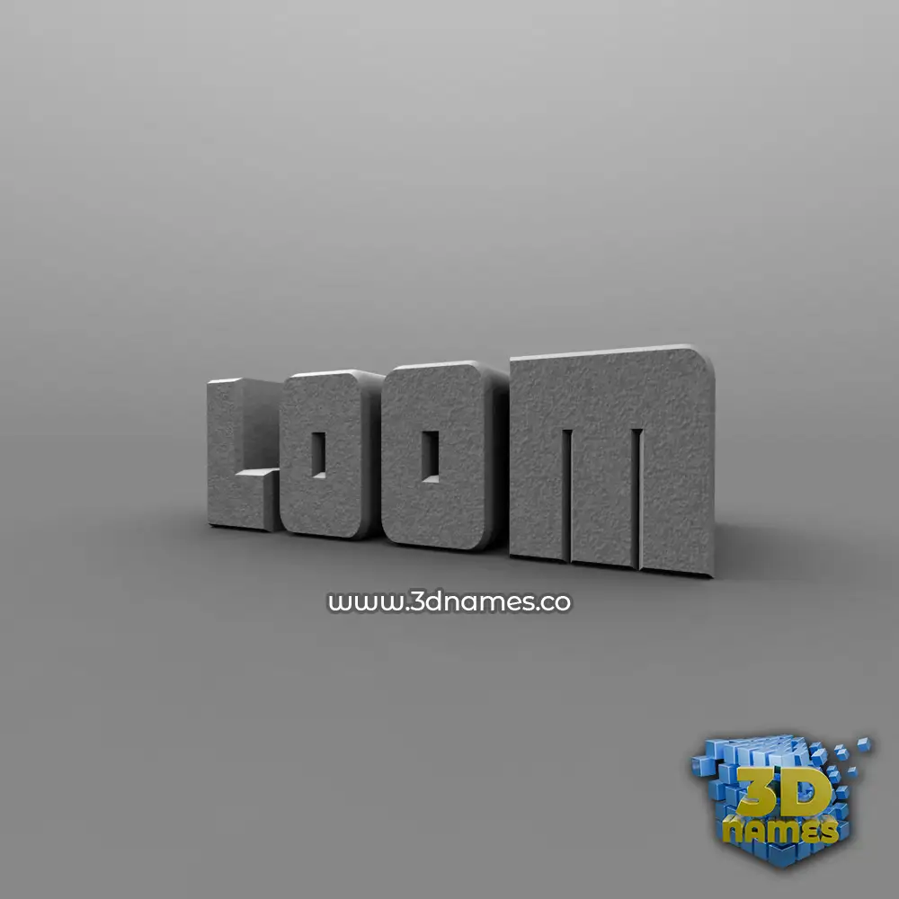 loom in Solid Grey style - 3D name wallpaper