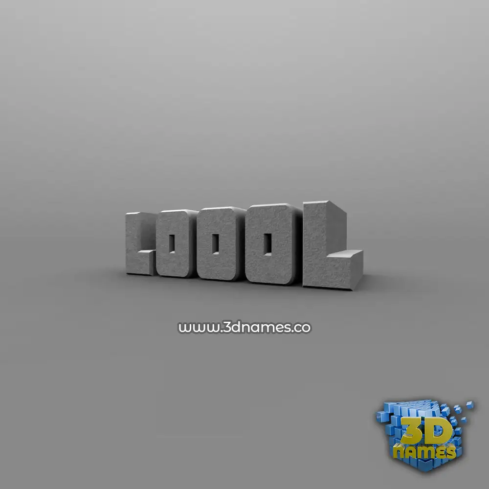 loool in Solid Grey style - 3D name wallpaper