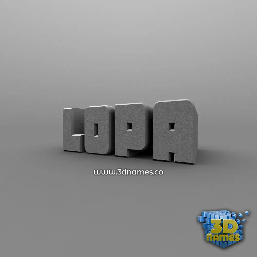 lopa in Solid Grey style - 3D name wallpaper