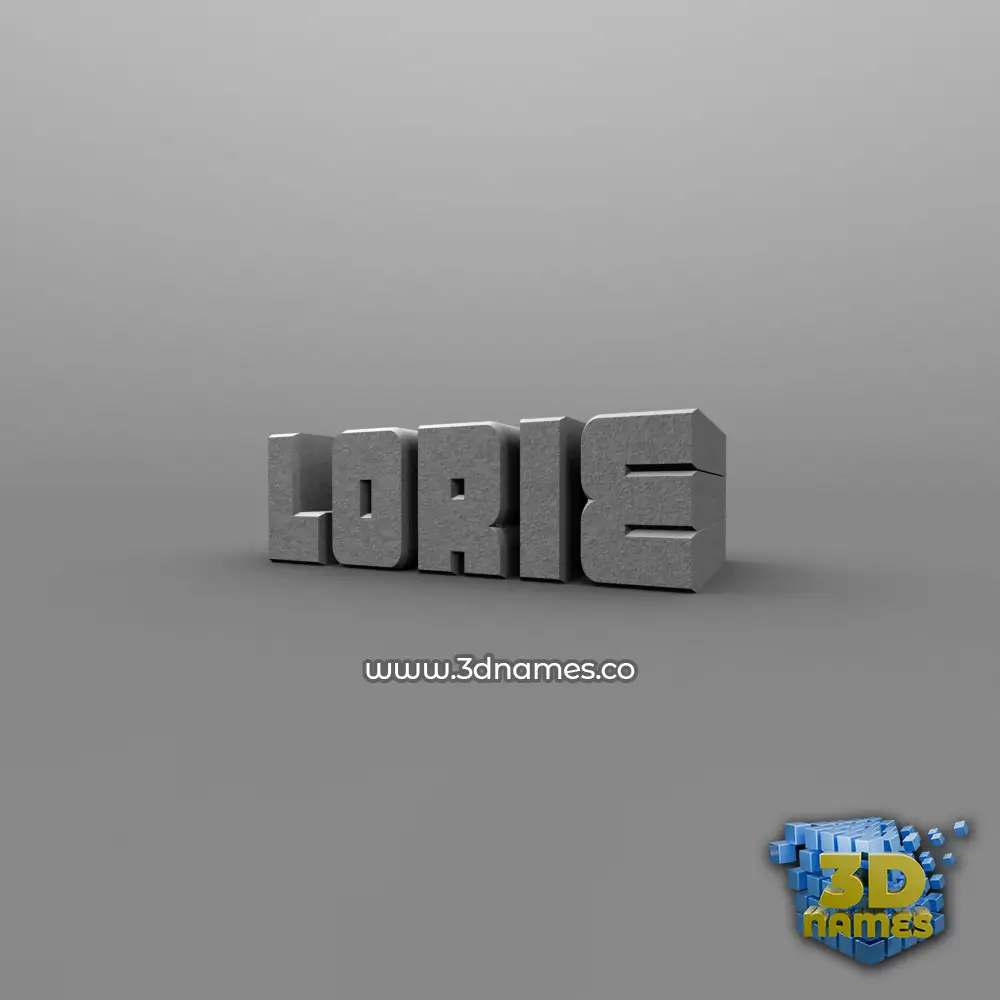 lorie in Solid Grey style - 3D name wallpaper