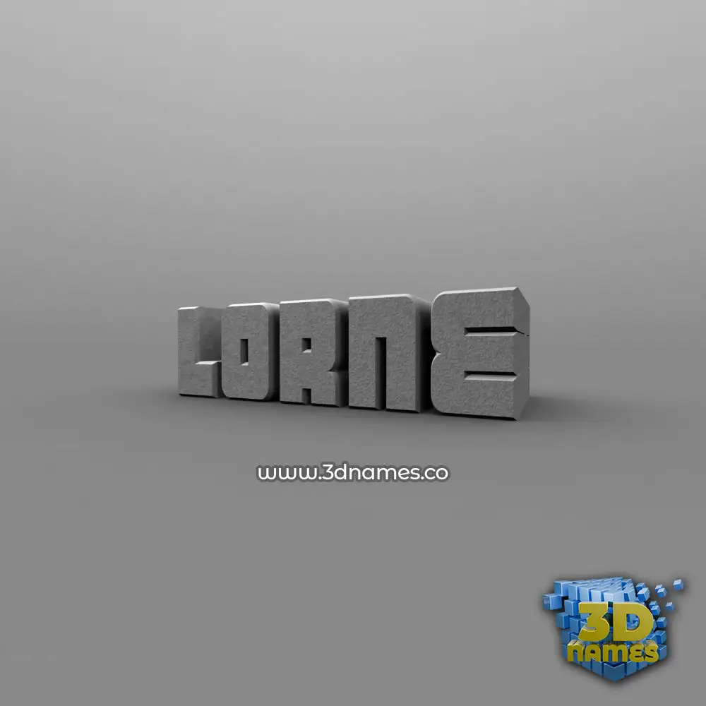 lorne in Solid Grey style - 3D name wallpaper