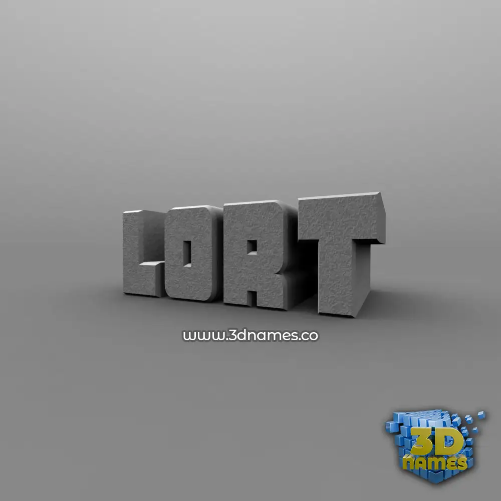 lort in Solid Grey style - 3D name wallpaper
