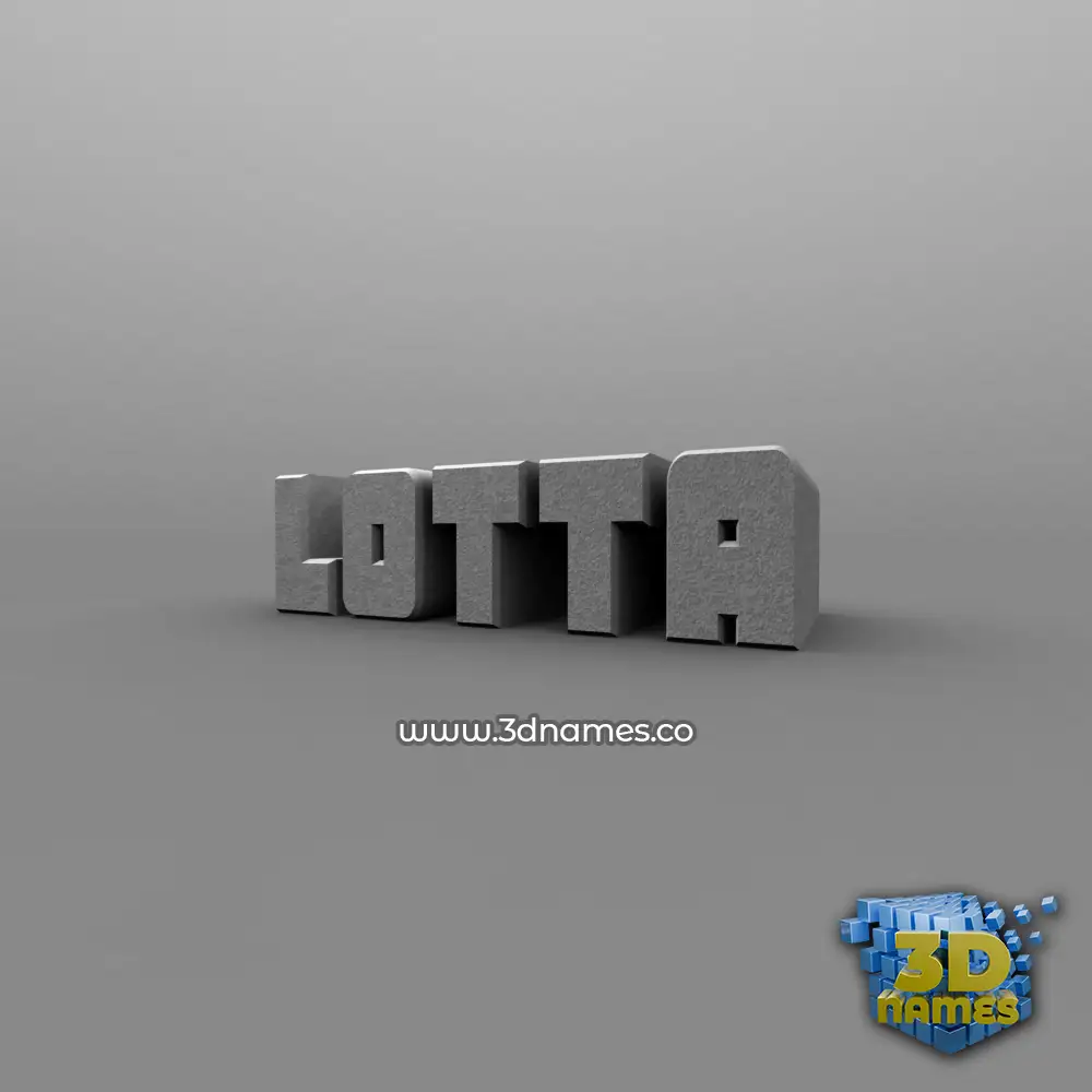 lotta in Solid Grey style - 3D name wallpaper