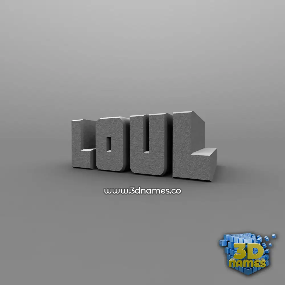 loul in Solid Grey style - 3D name wallpaper