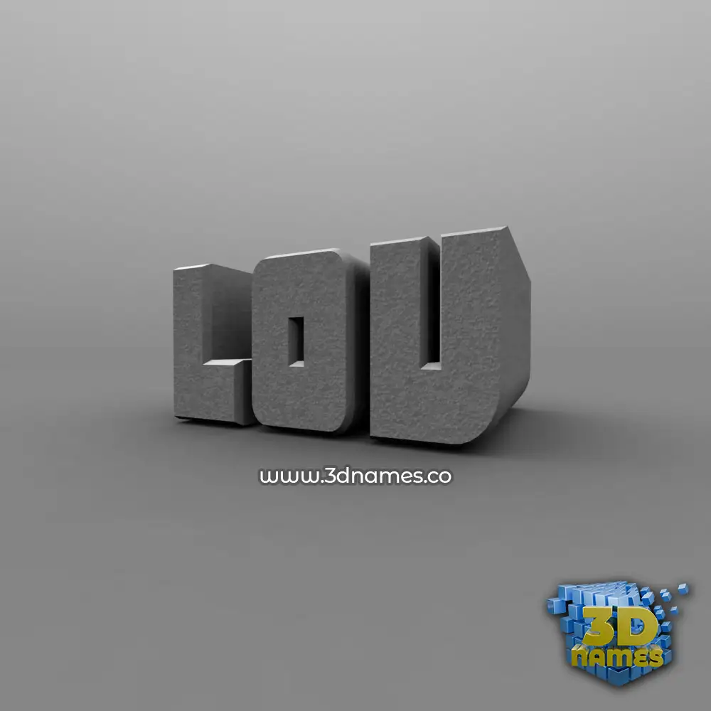 lov in Solid Grey style - 3D name wallpaper