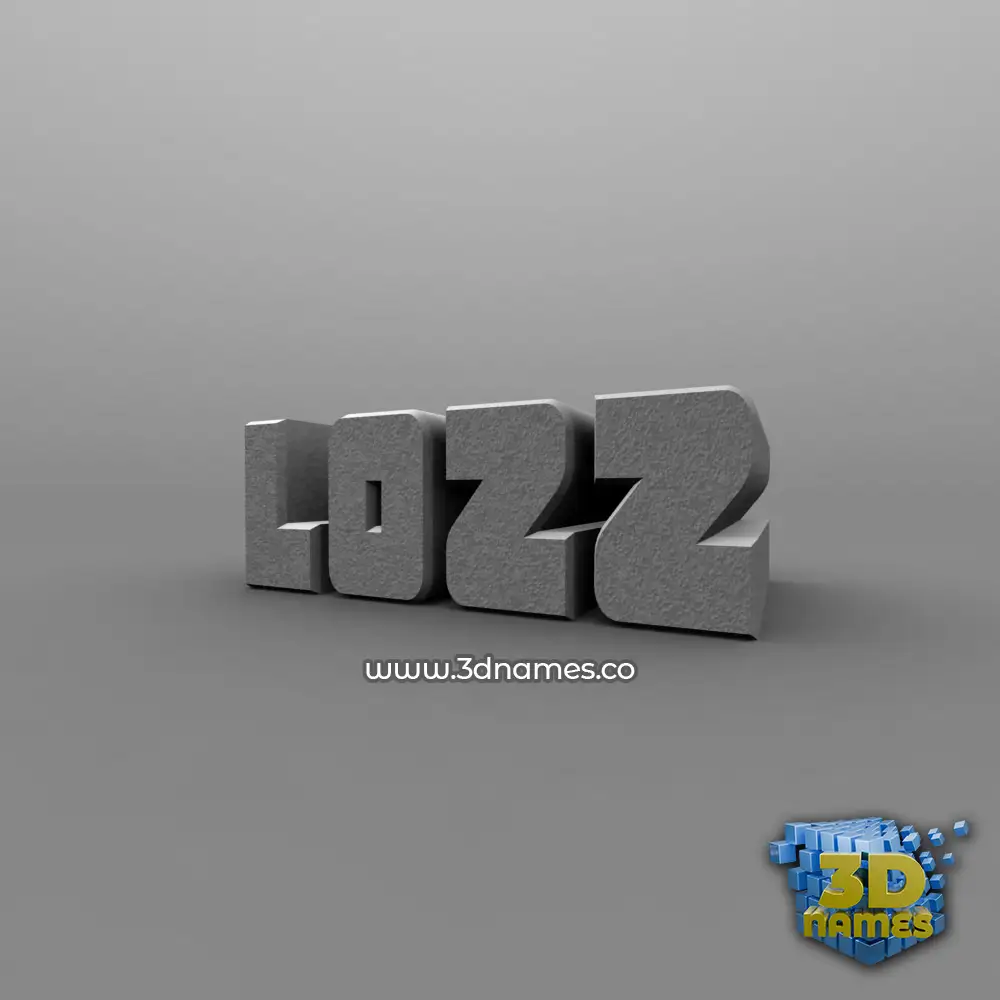 lozz in Solid Grey style - 3D name wallpaper