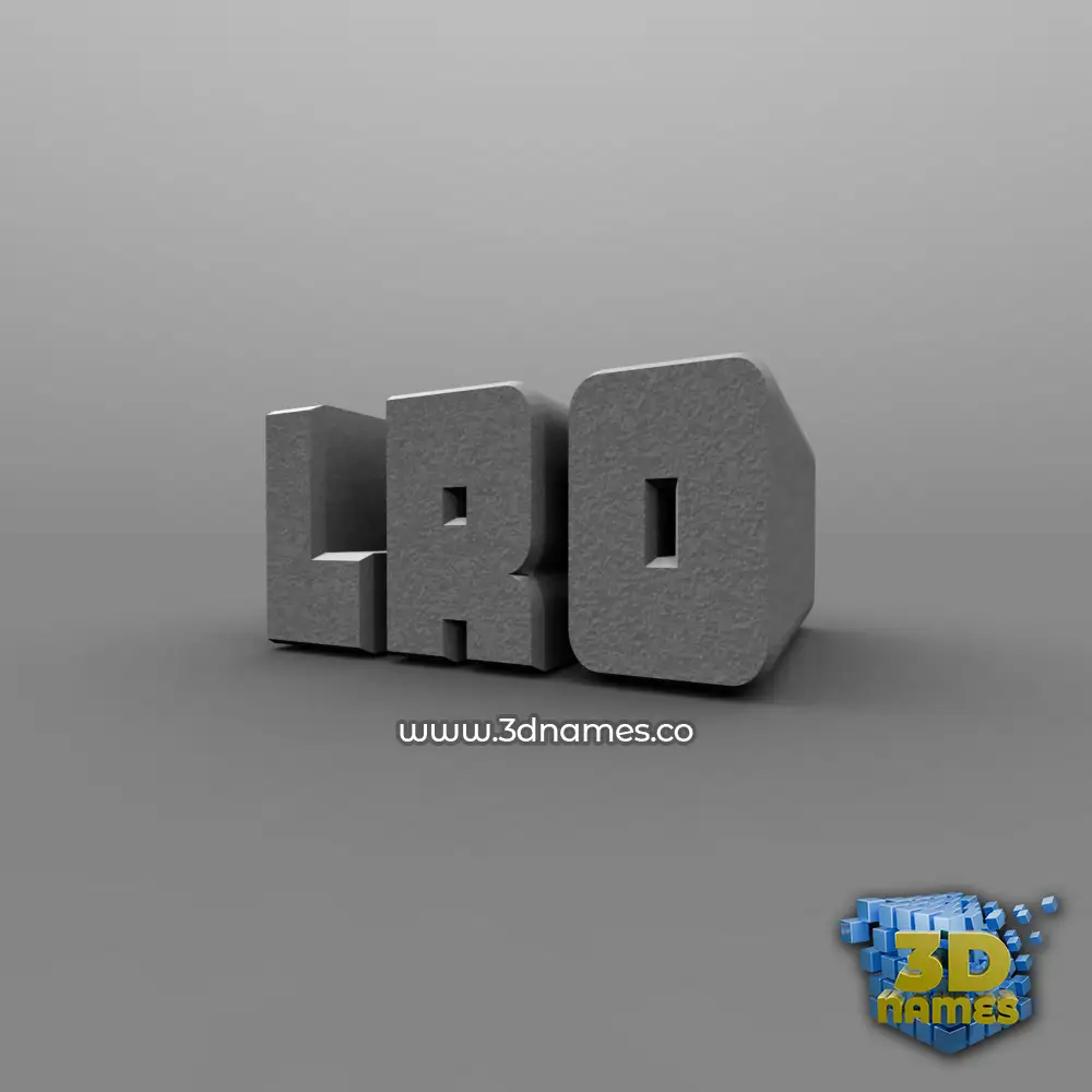 lro in Solid Grey style - 3D name wallpaper
