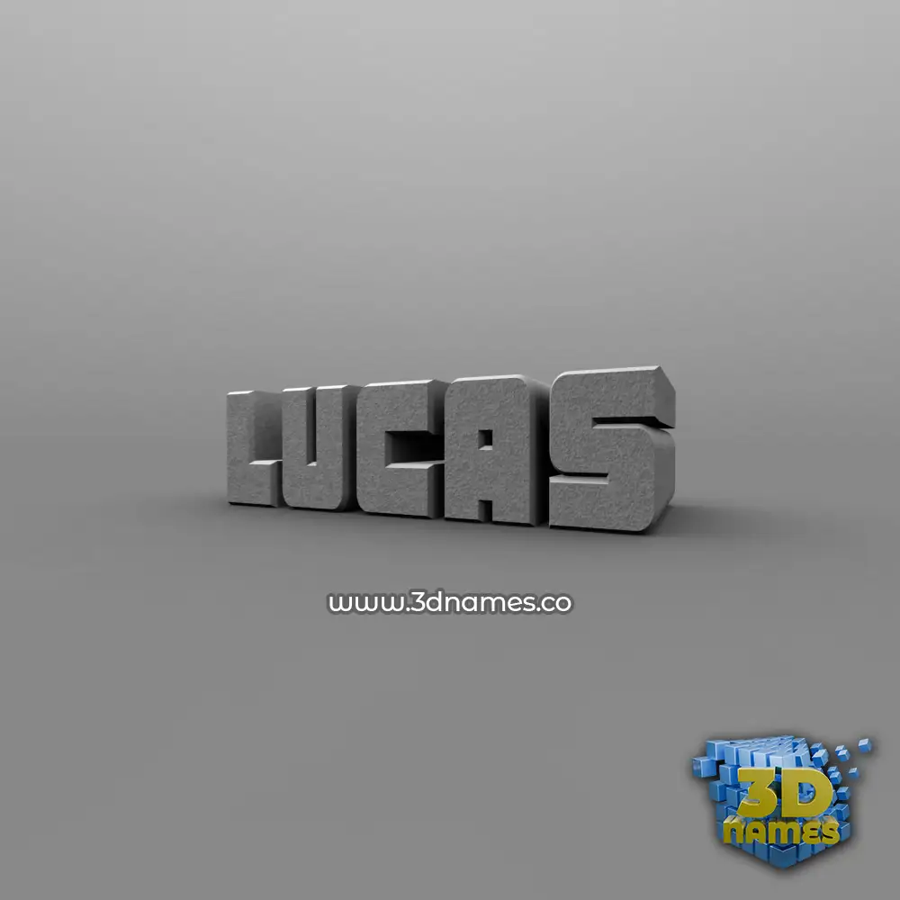 lucas in Solid Grey style - 3D name wallpaper