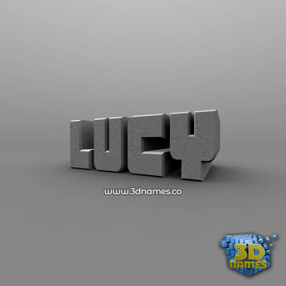 lucy in Solid Grey style - 3D name wallpaper