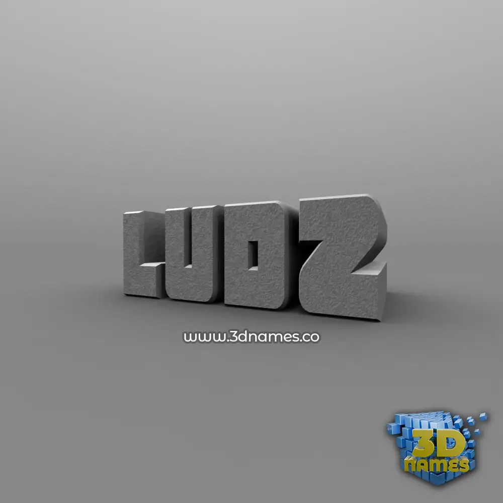 ludz in Solid Grey style - 3D name wallpaper