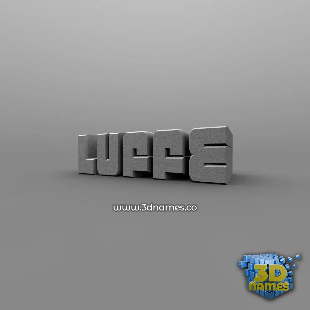 luffe in Solid Grey style - 3D name wallpaper
