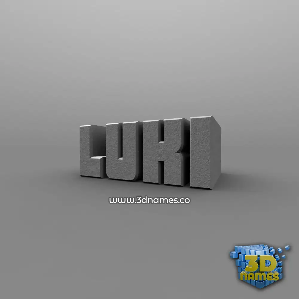 luki in Solid Grey style - 3D name wallpaper
