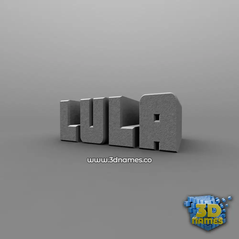 lula in Solid Grey style - 3D name wallpaper
