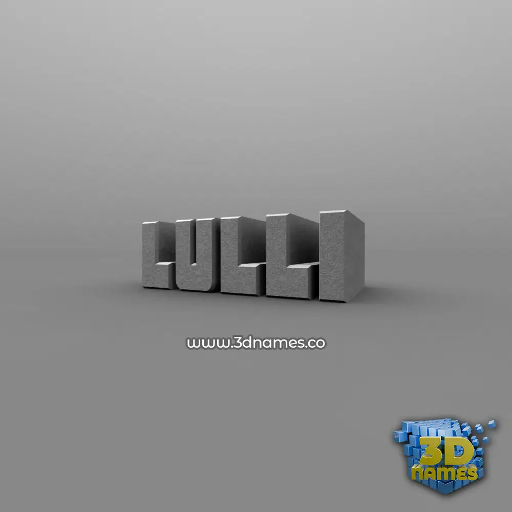 lulli in Solid Grey style - 3D name wallpaper