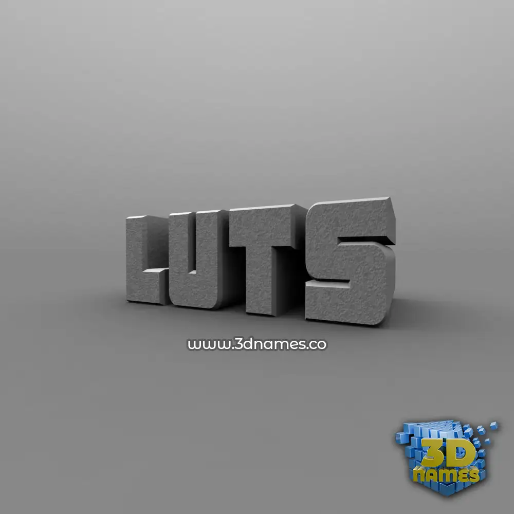 luts in Solid Grey style - 3D name wallpaper