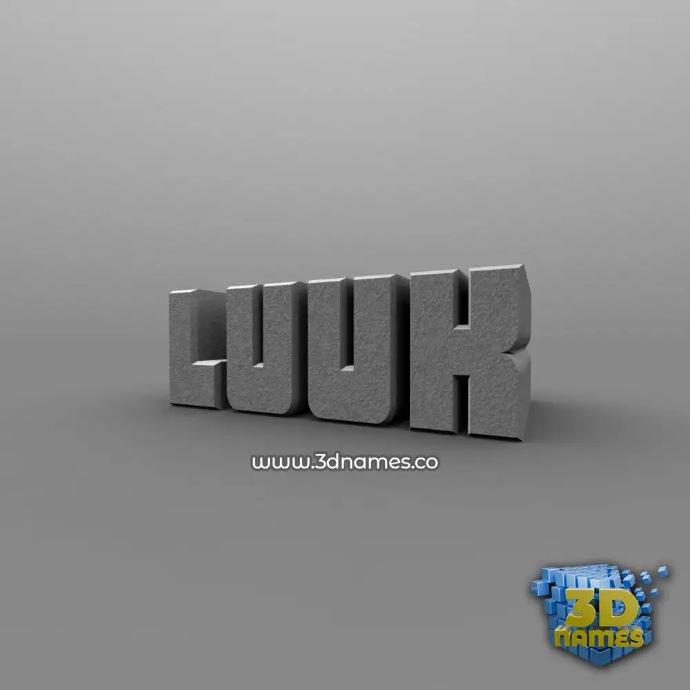 luuk in Solid Grey style - 3D name wallpaper