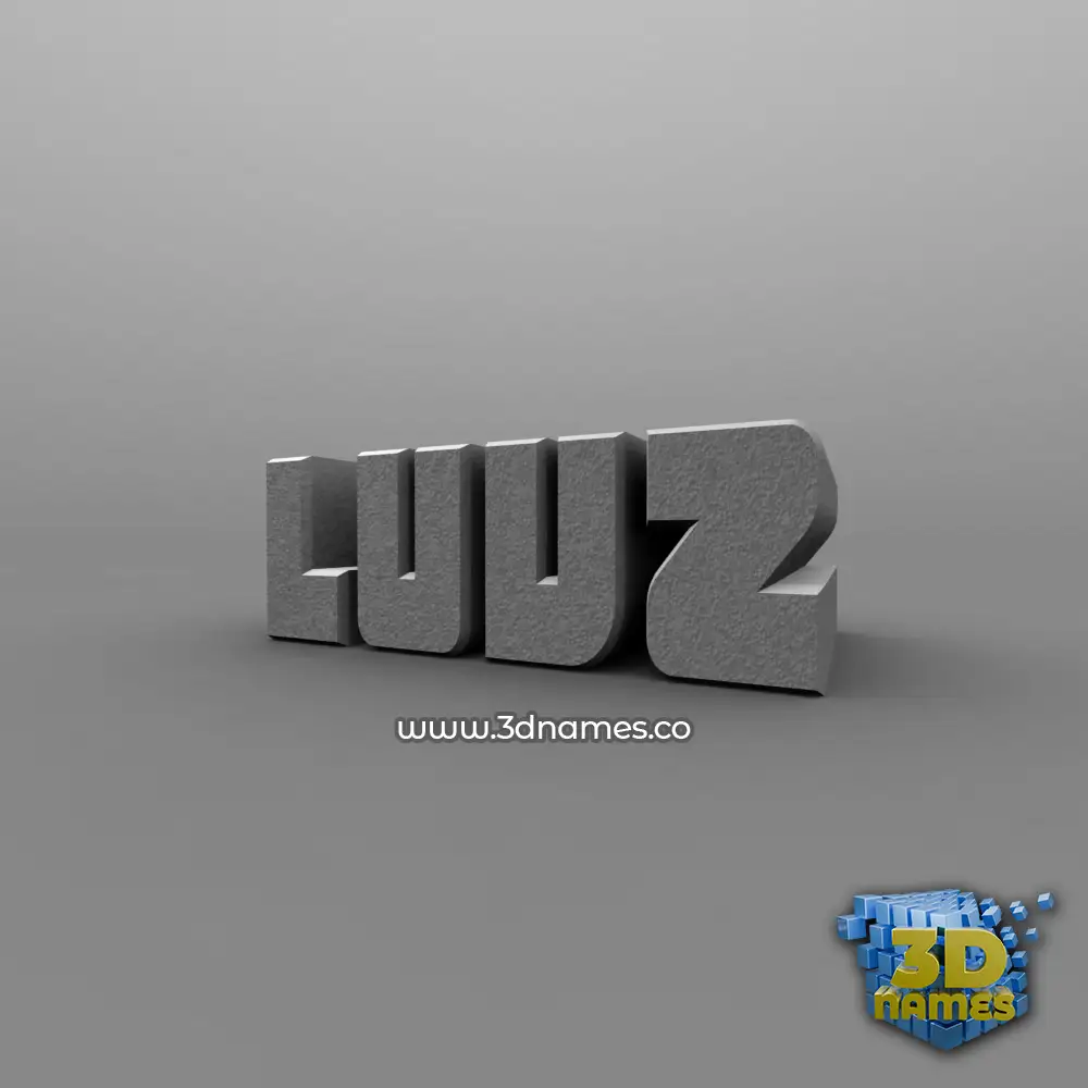 luvz in Solid Grey style - 3D name wallpaper