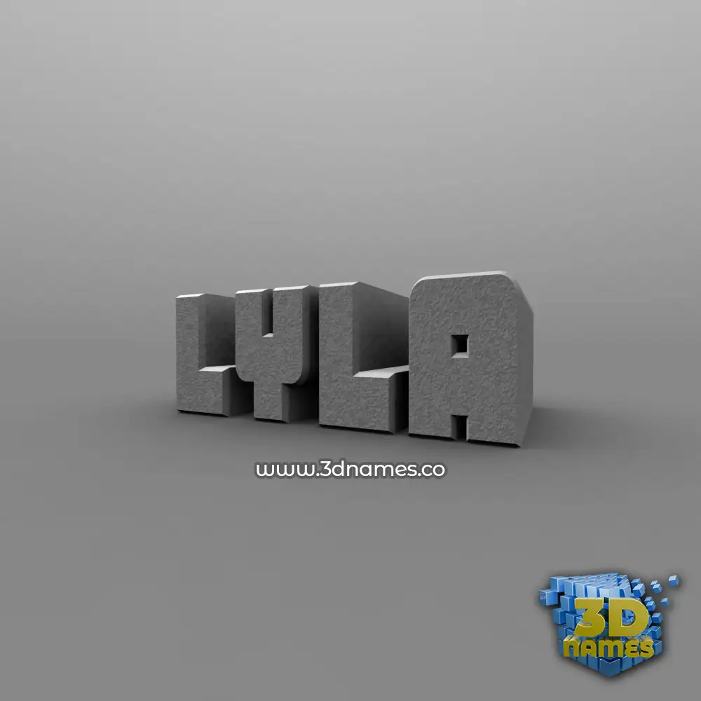 lyla in Solid Grey style - 3D name wallpaper