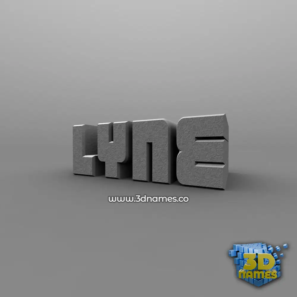 lyne in Solid Grey style - 3D name wallpaper
