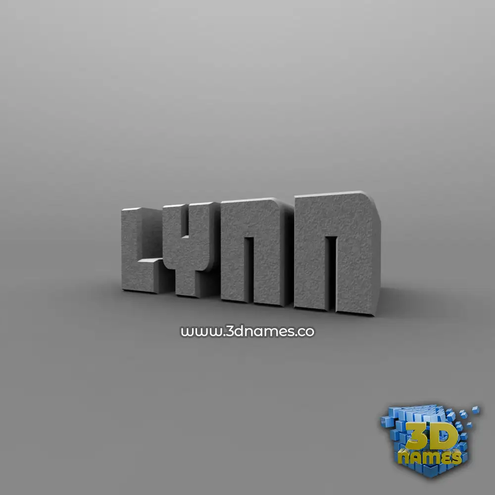 lynn in Solid Grey style - 3D name wallpaper
