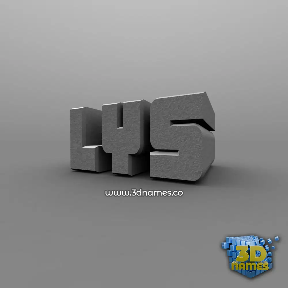 lys in Solid Grey style - 3D name wallpaper