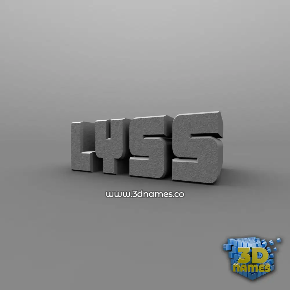lyss in Solid Grey style - 3D name wallpaper