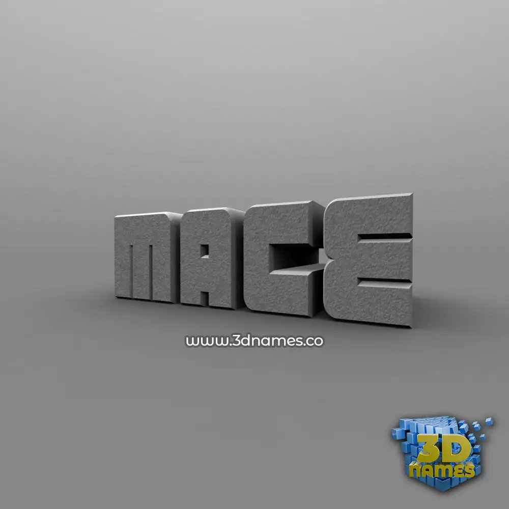 mace in Solid Grey style - 3D name wallpaper