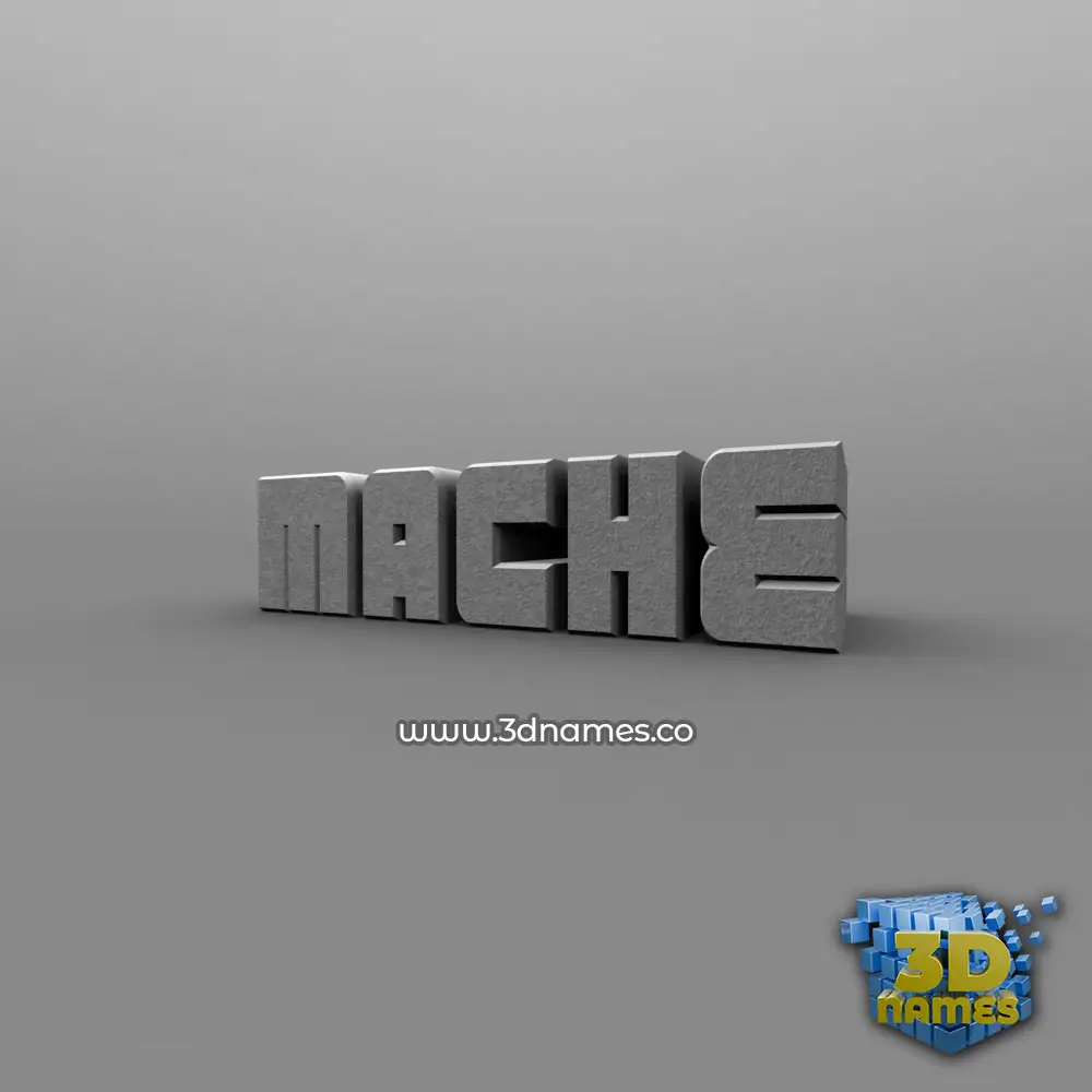 mache in Solid Grey style - 3D name wallpaper