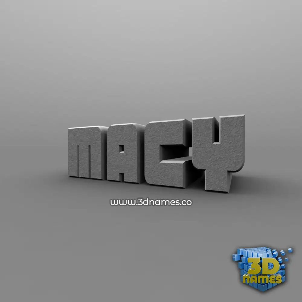 macy in Solid Grey style - 3D name wallpaper