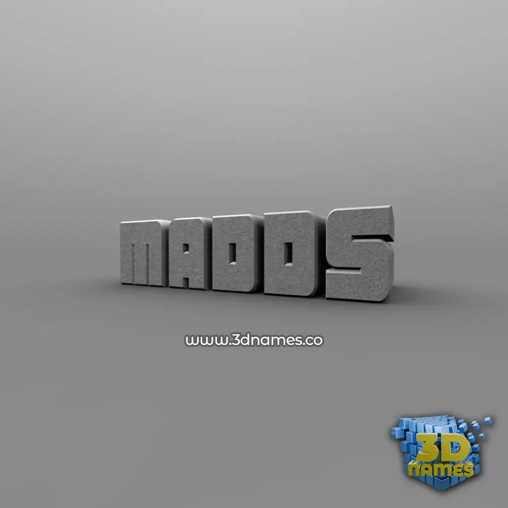madds in Solid Grey style - 3D name wallpaper